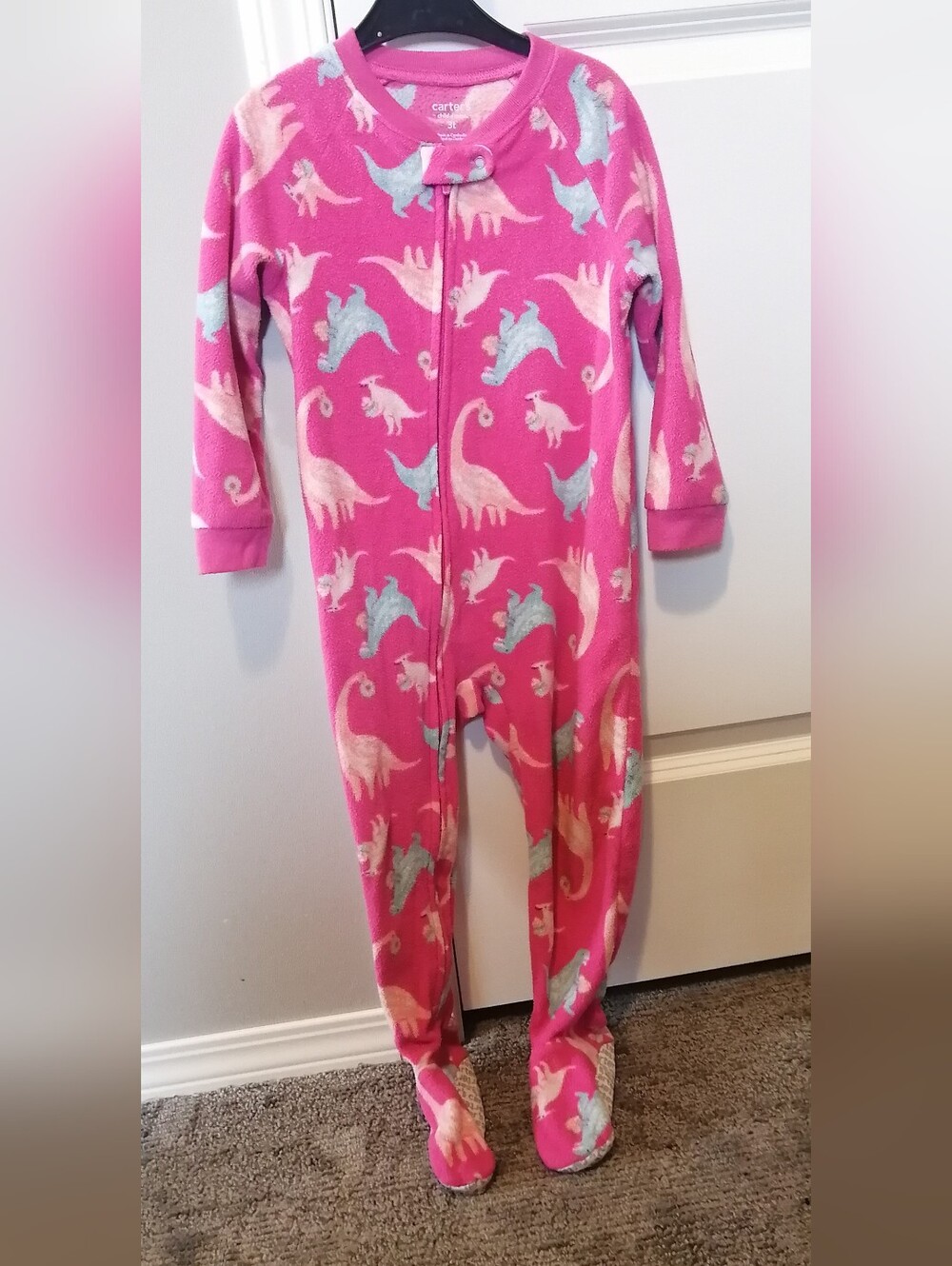 Carter's Toddler Fleece Pajamas Pink Dinosaur